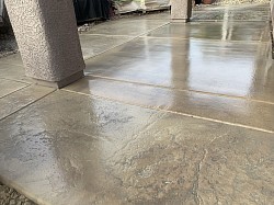 Concrete Staining on Stamp