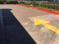 Commercial concrete driveway staining