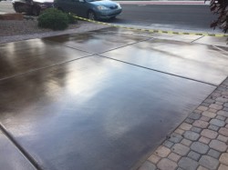 Concrete Driveway Staining and Urethane Sealer .