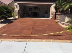 Concrete staining and Urethane Sealer