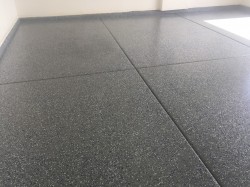 Garage Floor Epoxy Coat with Color Chips