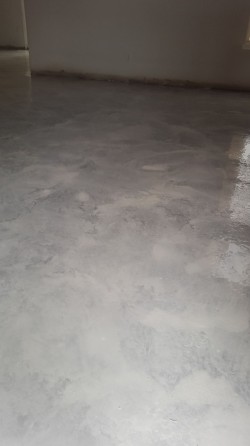 Living Room Concrete Staining