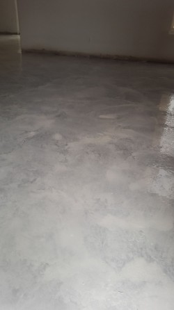 Living Room Concrete Staining