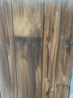 Concrete overlay - wood look.